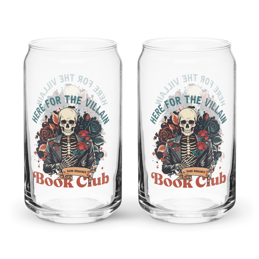 Here for the Villain, Can-shaped glass