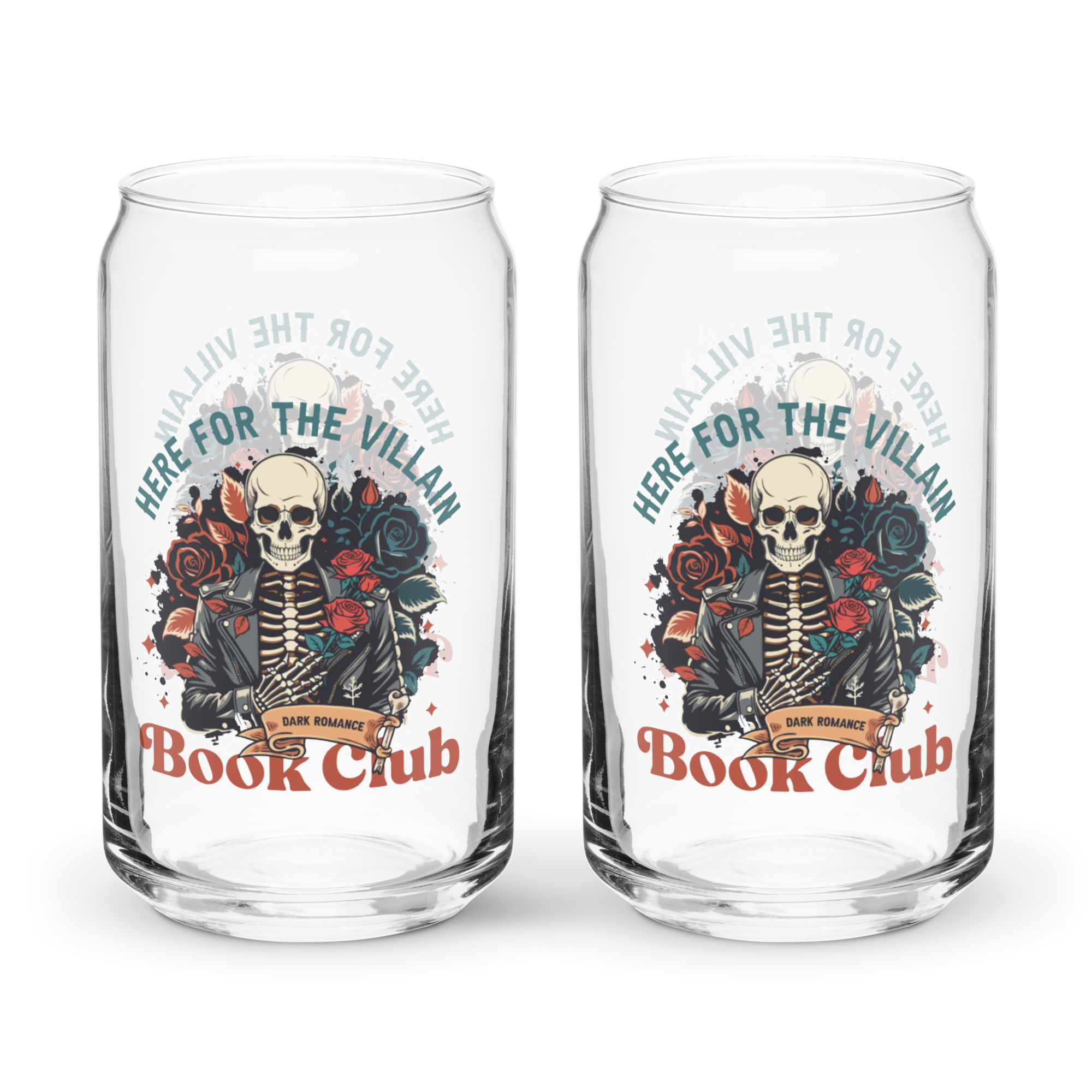 Here for the Villain, Can-shaped glass