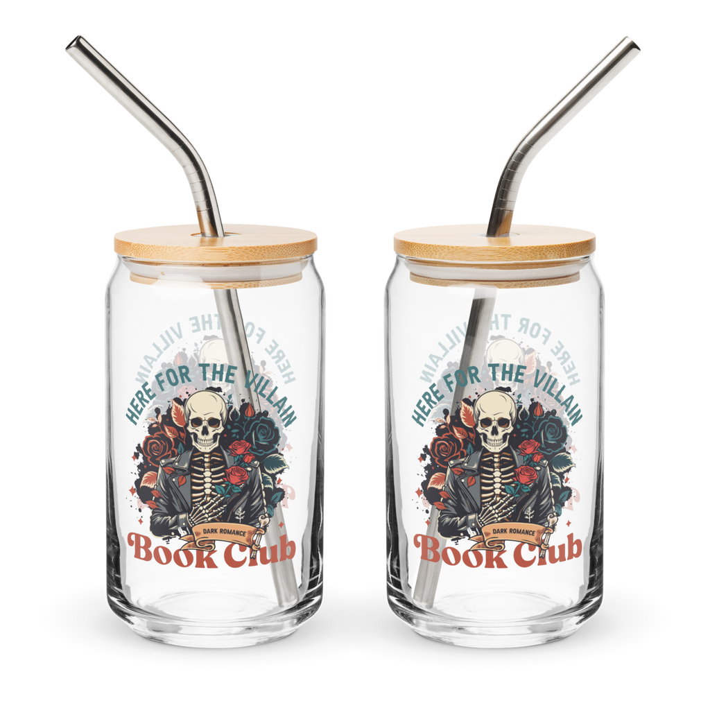 Here for the Villain, Can-shaped glass