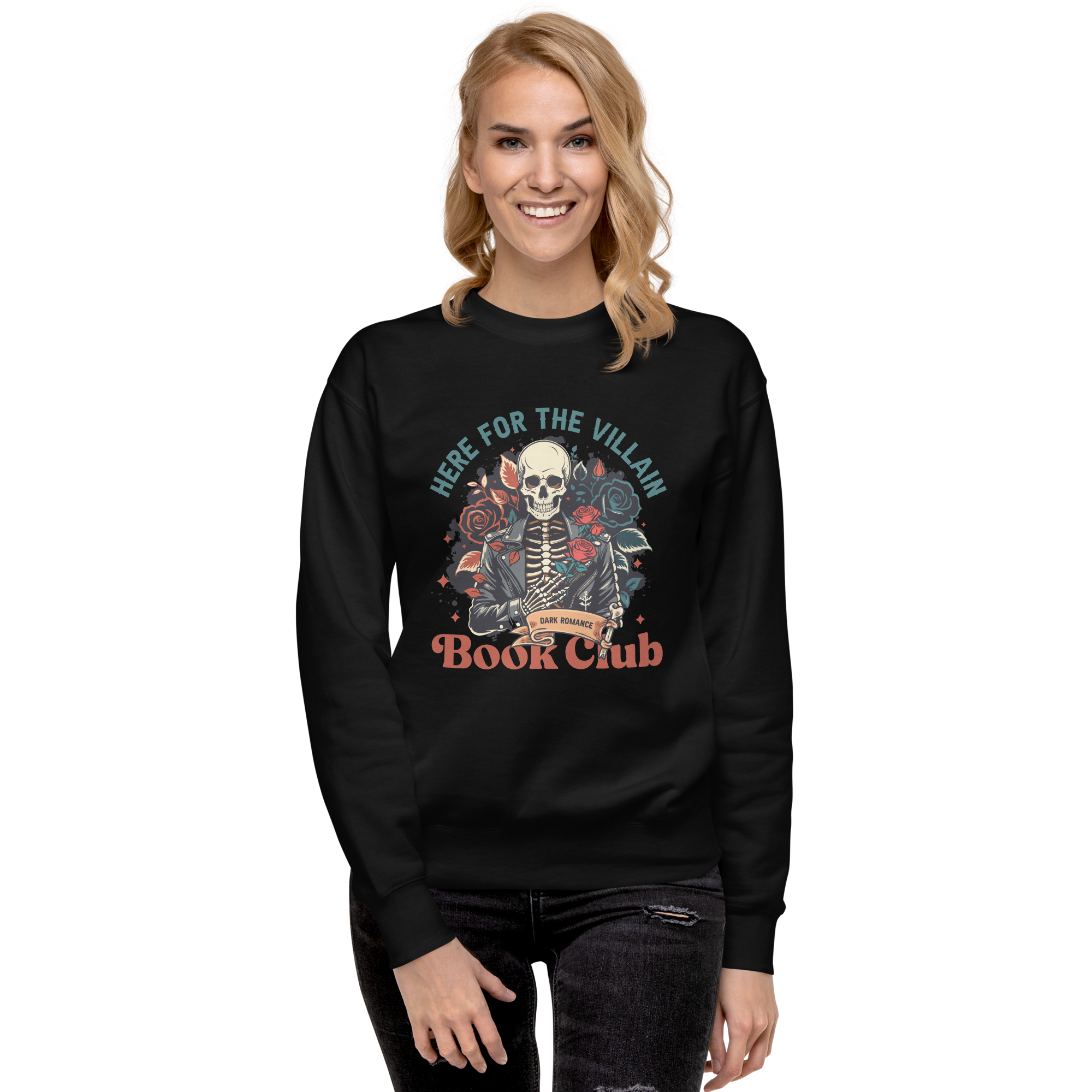 Here for the Villain, Unisex Premium Sweatshirt